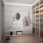 Кирпич белый и рисунок Кирпич белый ретро 2700*500*9