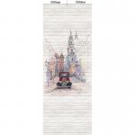 Кирпич белый и рисунок Кирпич белый ретро 2700*500*9