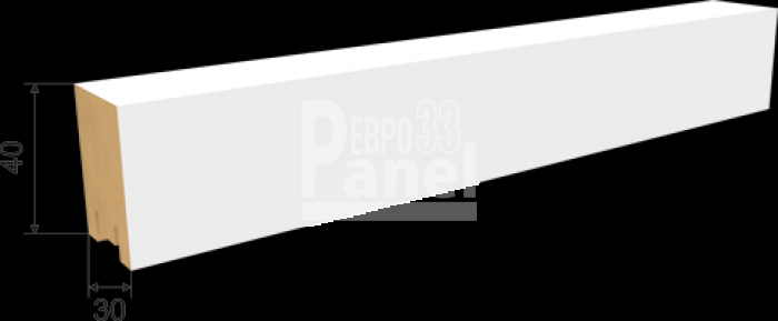 Белая 2700 х 40 х 30 мм 