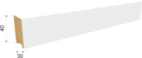 Белая 2700 х 40 х 30 мм 